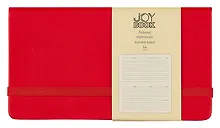 Купить Планинг недат. 64л "Joy Book" очень красный, карманный, иск.кожа 7Б, скругл.углы, тонир.блок, резинка, офсет, ляссе — Фото №1
