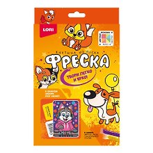 Купить Пз/ф-062 Фреска. Картина из песка "Диджей-хаски" — Фото №1
