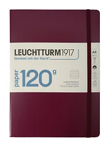 Купить Книга для записей A5, 100 листов в линейку "Edition 120G", твердая обложка, цвет красный портвейн, Leuchtturm1917 — Фото №1