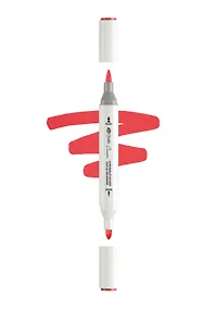 Купить Маркер акриловый "Сонет" алый, двусторонний, перо кисть/пуля — Фото №1