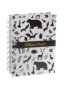 Купить Записная книжка А6 100л кл. "Графика. Животные" 7БЦ, евроспираль, тисн.зол.фольгой, выб.лак, Listoff — Фото №1