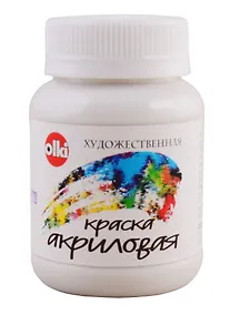 Купить Акрил художественный 100 мл, белила цинковые — Фото №1