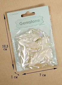 Купить Набор для творчества Бусины Листочки 43*17мм 18шт пластик — Фото №1