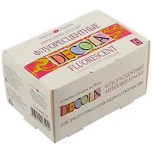 Купить Акриловые краски «Декола», 6 цветов, флуоресцентные — Фото №1