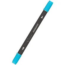 Купить Маркер акварельный "Сонет", двухсторон., кисть и тонкий наконечник, циан, сонет — Фото №1