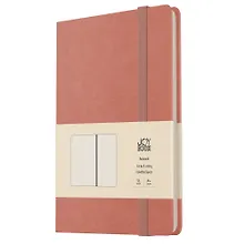 Купить Книга для записей А4- 96л кл. "Joy Book. Малиновый латте" иск.кожа, тонир.блок, скругл.углы, ляссе, резинка — Фото №1