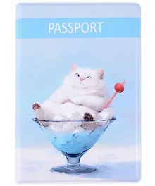 Купить Обложка для паспорта Сладкие коты Коктейль (Котик в бокале) (ОП2024-419) — Фото №1