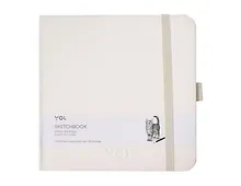 Купить Скетчбук 12*12 80л "Yoi" белый, 140г/м2, слоновая кость, тв.обл., Yoi — Фото №1