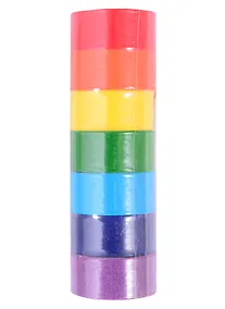 Купить Бумажные клейкие ленты Радужные (661702) (15 мм) (3 м) (7 диз.) (упаковка) (Washi Tapes) (Остров сокровищ) — Фото №1