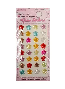 Купить Наклейки цветок, 32 шт, 1.2 см, микс цветов — Фото №1