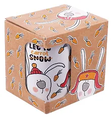 Купить Кружка Символ года Зайцы Let it carrot (керамика) (330мл) (коробка) (K2022-67) — Фото №1