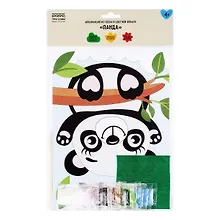 Купить Аппликация из песка и цветной фольги Три Совы "Панда", с раскраской — Фото №1