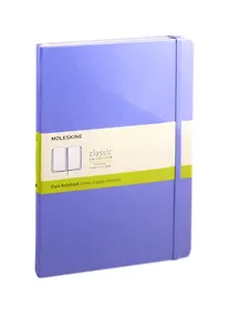 Купить Книга для записей А5+ 96л нелин. "CLASSIC Xlarge" тв.обл., голубая гортензия , резинка, ляссе, Moleskine — Фото №1