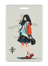 Купить Чехол для карточек вертикальный Аниме яркие краски "Школьница" (ДК2023-439) — Фото №1