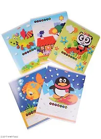 Купить Тетрадь в клетку "Забавная аппликация", 12 листов, в ассортименте — Фото №1