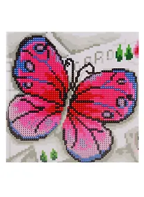 Купить Набор для творчества TUKZAR Алмазная мозаика 20х20см Бабочка, на подрамнике, частичная выкладка — Фото №1