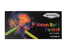 Купить Пастель сухая 12цв "NEON" худож., мягкая, квадр.сечение, к/к, ACMELIAE — Фото №1
