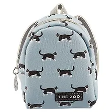 Купить Сумочка-рюкзачок на молнии Черно-белый кот (11 см) (ПВХ бокс) (12-12026-GF-8130) — Фото №1