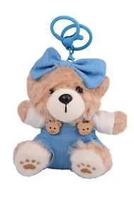 Купить Брелок Медвежонок в комбинезоне (плюш) (13см) (12-191025-I49) — Фото №1