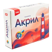 Купить Краски акриловые Lori Классика, 12 цветов по 20 мл — Фото №1