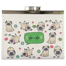 Купить Кошелек с застёжкой Мопсы фр-фр (PU) (10×9) (блистер) (12-11592-ZY-9) — Фото №1