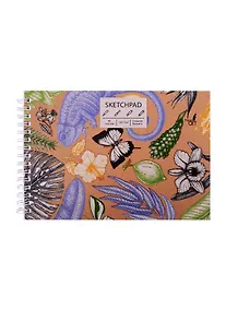Купить Скетчбук А5 40л "Tropics", 120г/м2, обложка крафт картон, выборочный лак, евроспираль — Фото №1