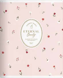 Купить Тетрадь 48л кл. "Posy", розовый, карт.обл., микротекстурирование, ламинация, тиснение золотой фольгой, скрепка — Фото №1