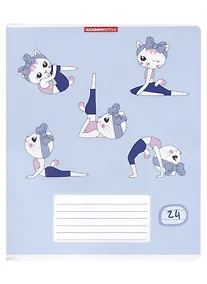 Купить Тетрадь в линейку Academy Style, "КотоЙога", 24 листа — Фото №1