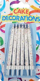 Купить Набор свечей для торта Глиттер (6шт) (8см) — Фото №1