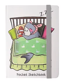 Купить Скетчбук А6 48л "День акулы" 80г/м2, тв.обложка, мат.ламинация, резинка — Фото №1