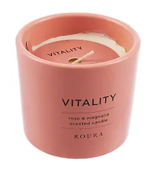 Купить Свеча ароматическая в стакане Роза и Магнолия (керамика) (9х9) (250г) — Фото №1