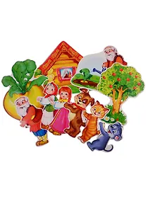 Купить Комплект вырубных мини-плакатов "Герои сказки Репка" (10 штук) — Фото №1