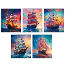 Купить Тетрадь в клетку Listoff, "Морские странники", 48 листов, в ассортименте — Фото №1