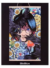 Купить Набор для творчества "Картина по номерам "Huginn & Muninn". ПАННО. Аниме. 30х50 см — Фото №1