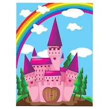 Купить Раскраска по номерам А5, ЮНЛАНДИЯ "Замок", с акриловыми красками, на картоне, кисть, 661602 — Фото №1