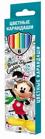 Купить Карандаши цветные 06цв "Mickey Club House Aviator" к/к, подвес, Disney — Фото №1
