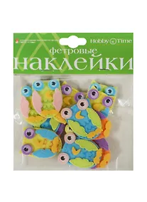 Купить Декоративные наклейки из фетра Совы (2-093/01) (3 вида) (упаковка) — Фото №1