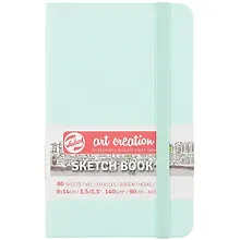 Купить Скетчбук 9*14 80л "Art Creation" мятный, нелинованн. 140г/м2, слоновая кость, тв.обл., Royal Talens — Фото №1