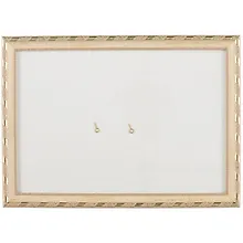 Купить Рама со стеклом, пластик, белое золото, 21 х 30 см — Фото №1