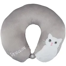 Купить Подушка на шею с кнопкой «Котик пушистый», (30х30 см) — Фото №1