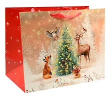 Купить Пакет А3+ 50*40*25 "Новый год в лесу!" Новый год, бум.ламинат — Фото №1