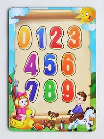 Купить Игрушка, Развивающая игрушка: рамка-вкладка «Учим цифры» — Фото №1