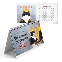 Купить Календарь 2027г 210*120 "Штатное горение" настольный, домик — Фото №1