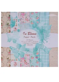 Купить Набор бумаги для скрапбукинга, 30*20см, 12 листов, 6  дизайнов In Bloom (11-10) (11-22345-11-10) — Фото №1