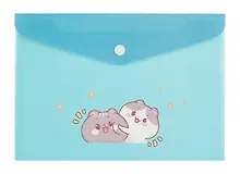 Купить Папка-конверт А5 на кнопке "Kawaii. Котики" — Фото №1
