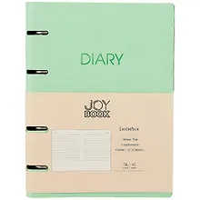 Купить Ежедневник недат. А5 136л "Joy Book" снежная мята, иск.кожа, интегр.переплет, 4 кольца, разделители — Фото №1
