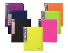 Купить Папка с бок.прижимом А4 "PRISMA NEON", пластик 20мм, ассорти, — Фото №1