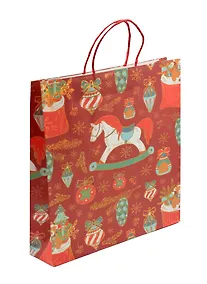 Купить Пакет А3 42*32*11 "Елочные игрушки" НГ, крафт — Фото №1