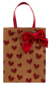 Купить Пакет А4 32*26*12 "Серце" жен., крафт — Фото №1