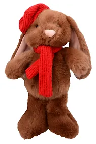 Купить Мягкая игрушка Зайчик с шарфом и беретом (23см) (12-20251028-12L) — Фото №1